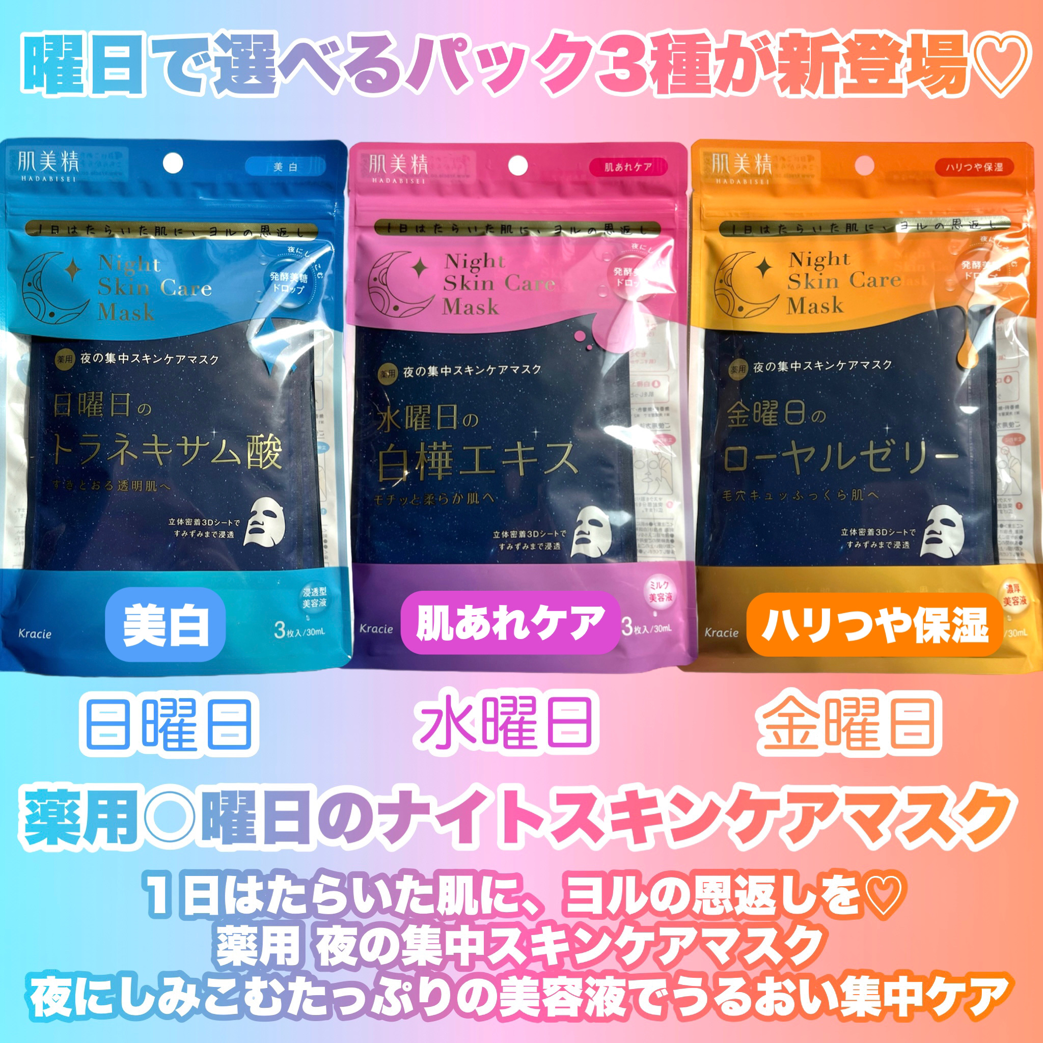 肌美精 薬用日曜日のナイトスキンケアマスク/肌美精/シートマスク・パックを使ったクチコミ（2枚目）