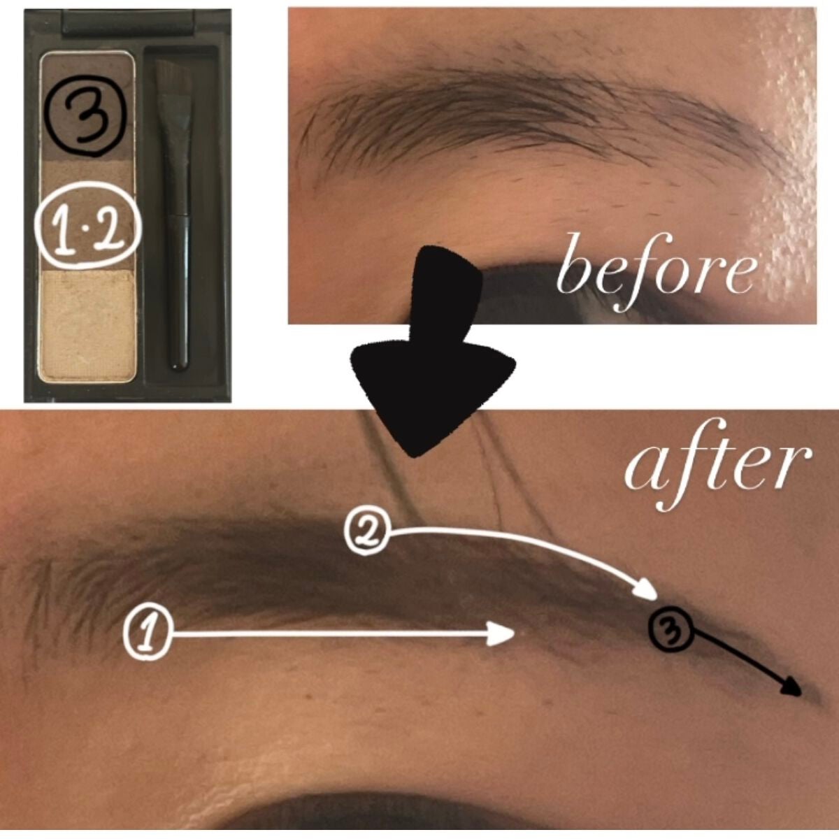 UR GLAM EYEBROW POWDER/U R GLAM/パウダーアイブロウを使ったクチコミ(2枚目)