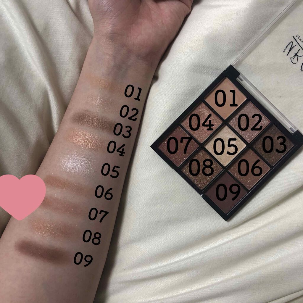 UR GLAM BLOOMING EYE COLOR PALETTE/U R GLAM/アイシャドウパレットを使ったクチコミ(2枚目)