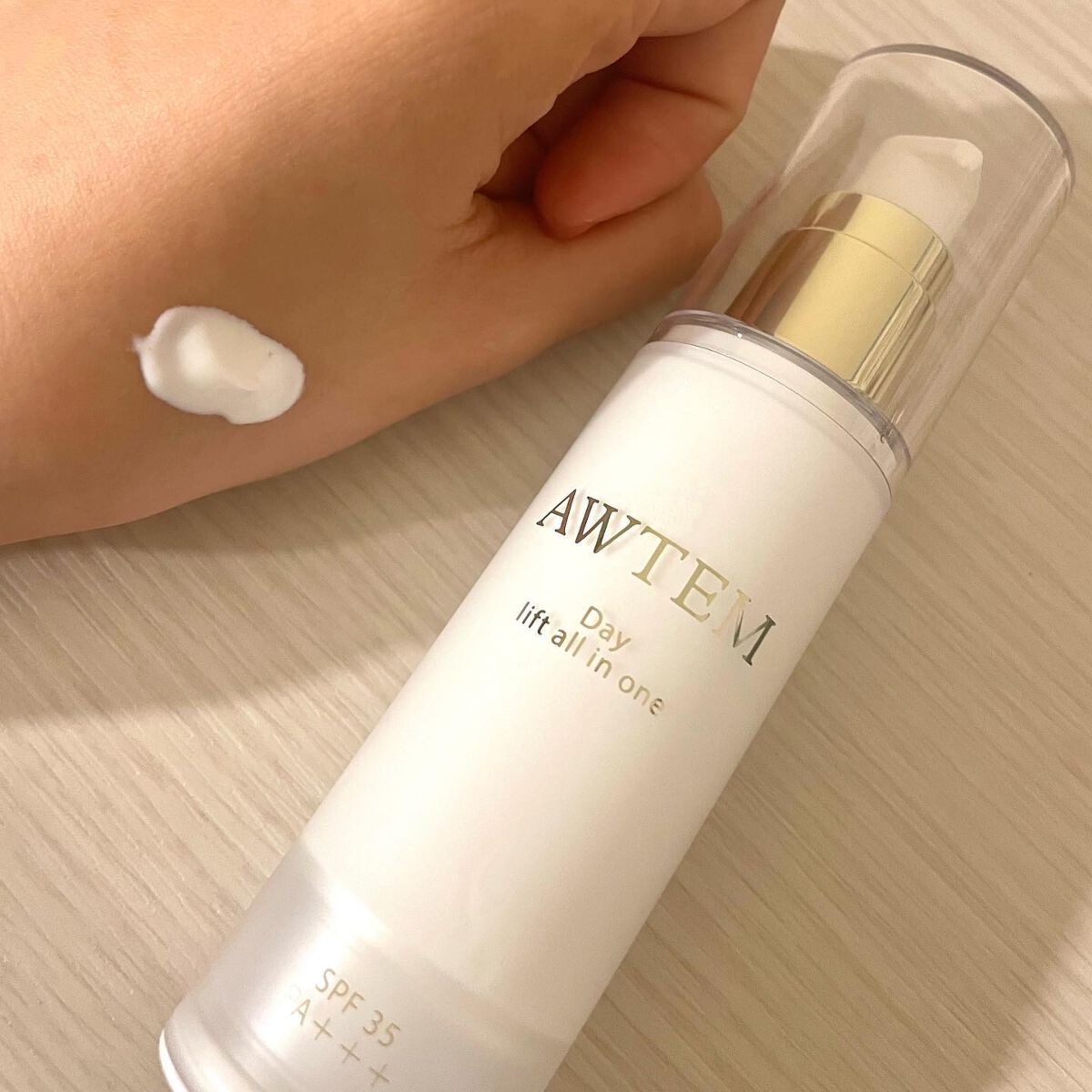 ナイトリフトオールインワン(夜⽤ジェルクリーム)/AWTEM/オールインワン化粧品を使ったクチコミ(2枚目)