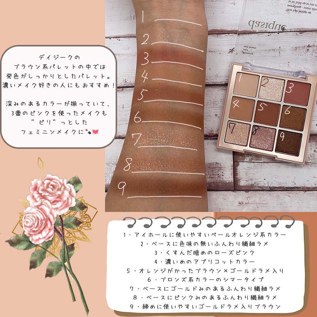 シャドウパレット/dasique/アイシャドウパレットを使ったクチコミ（2枚目）