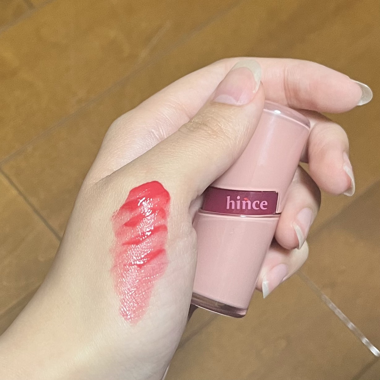 ロウグロウジェルティント R005 ハイビスカス/hince/リップティントを使ったクチコミ（1枚目）