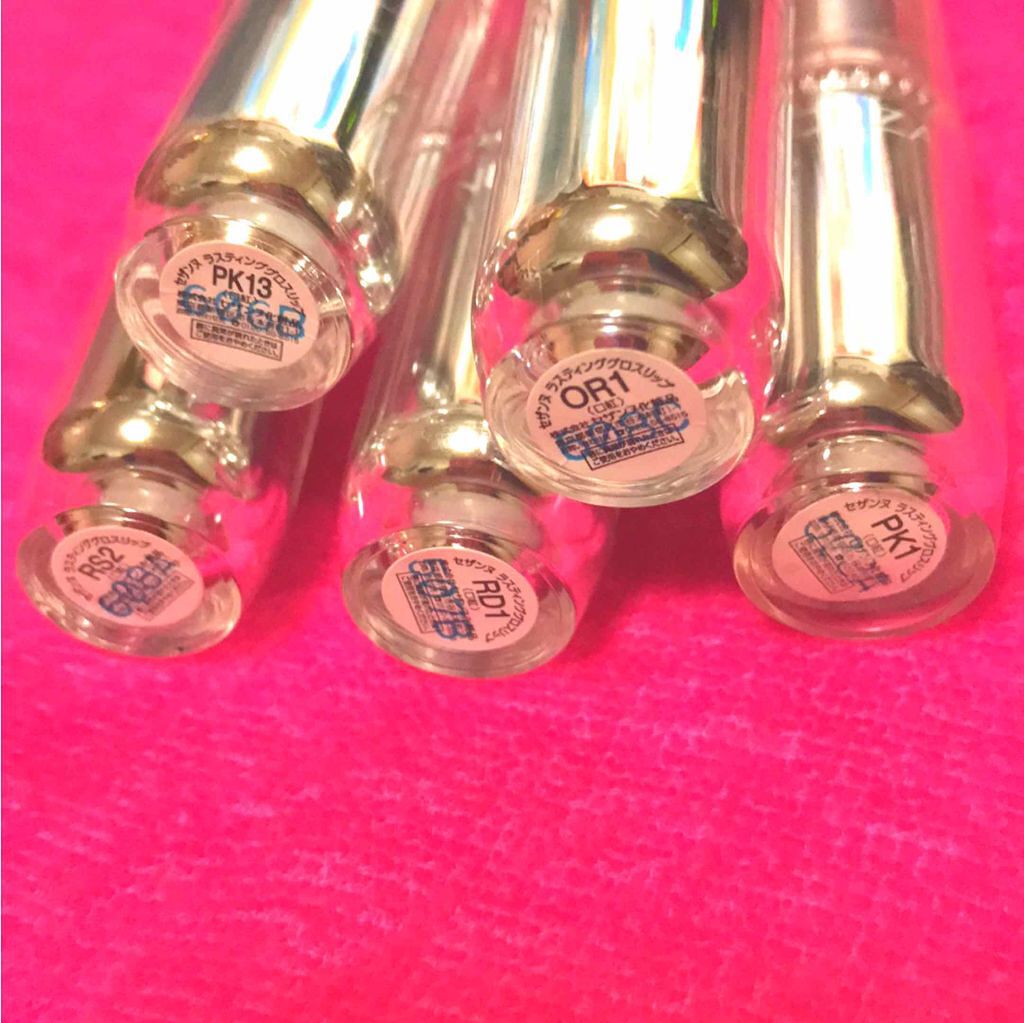 ラスティンググロスリップ/CEZANNE/口紅を使ったクチコミ（2枚目）