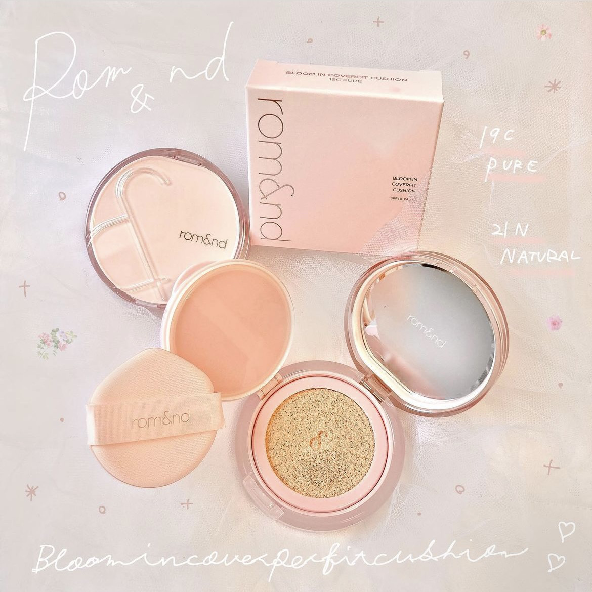 ブルームインカバーフィットクッション/rom&nd/クッションファンデーションを使ったクチコミ（1枚目）