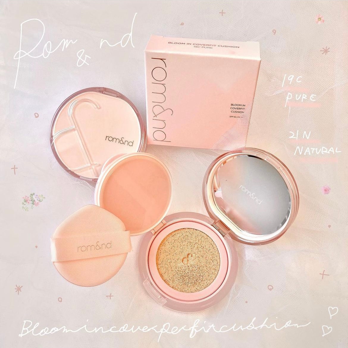 ブルームインカバーフィットクッション/rom&nd/クッションファンデーションを使ったクチコミ(1枚目)