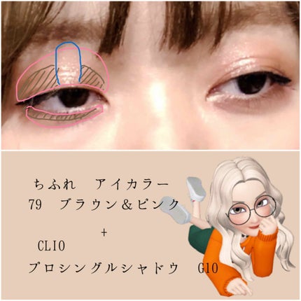 アイ カラー(チップ付)/ちふれ/アイシャドウパレットを使ったクチコミ(2枚目)