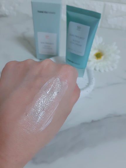 サンプロジェクト ウォーターサンクリーム SPF50+ PA+++/THANK YOU FARMER/日焼け止めクリームを使ったクチコミ(4枚目)