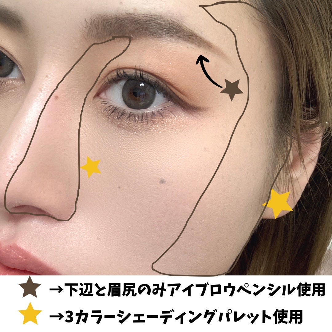 3カラーシェーディングパレット/Kirei&co./シェーディングを使ったクチコミ(2枚目)