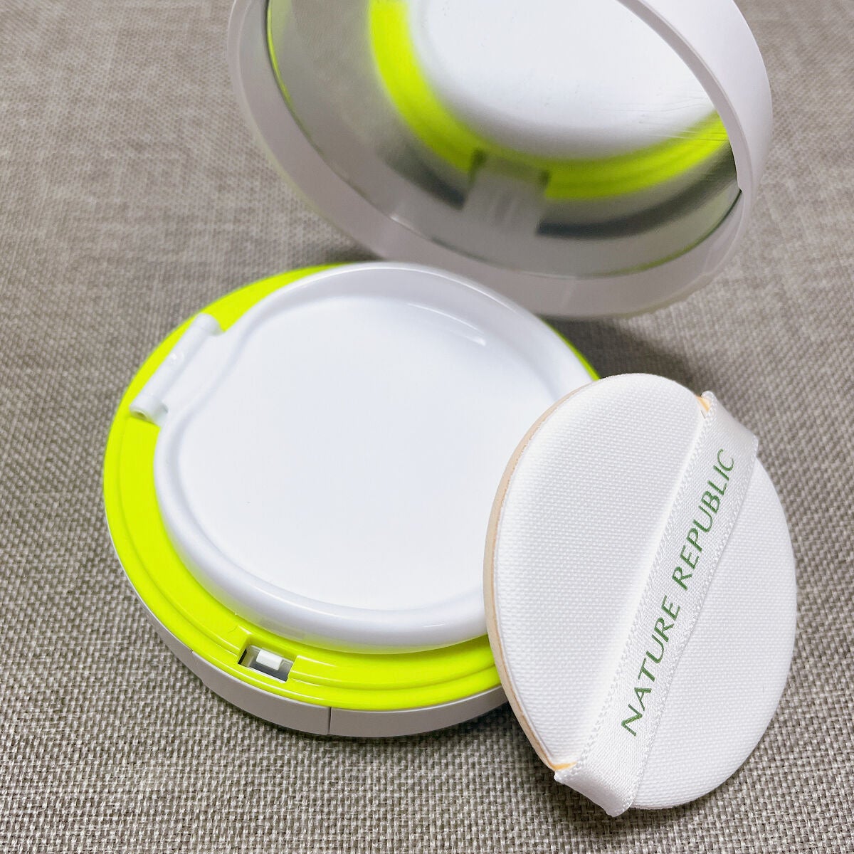 CICA GREEN DERMA The cushion covers skin with soothing effect/ネイチャーリパブリック/クッションファンデーションを使ったクチコミ(2枚目)