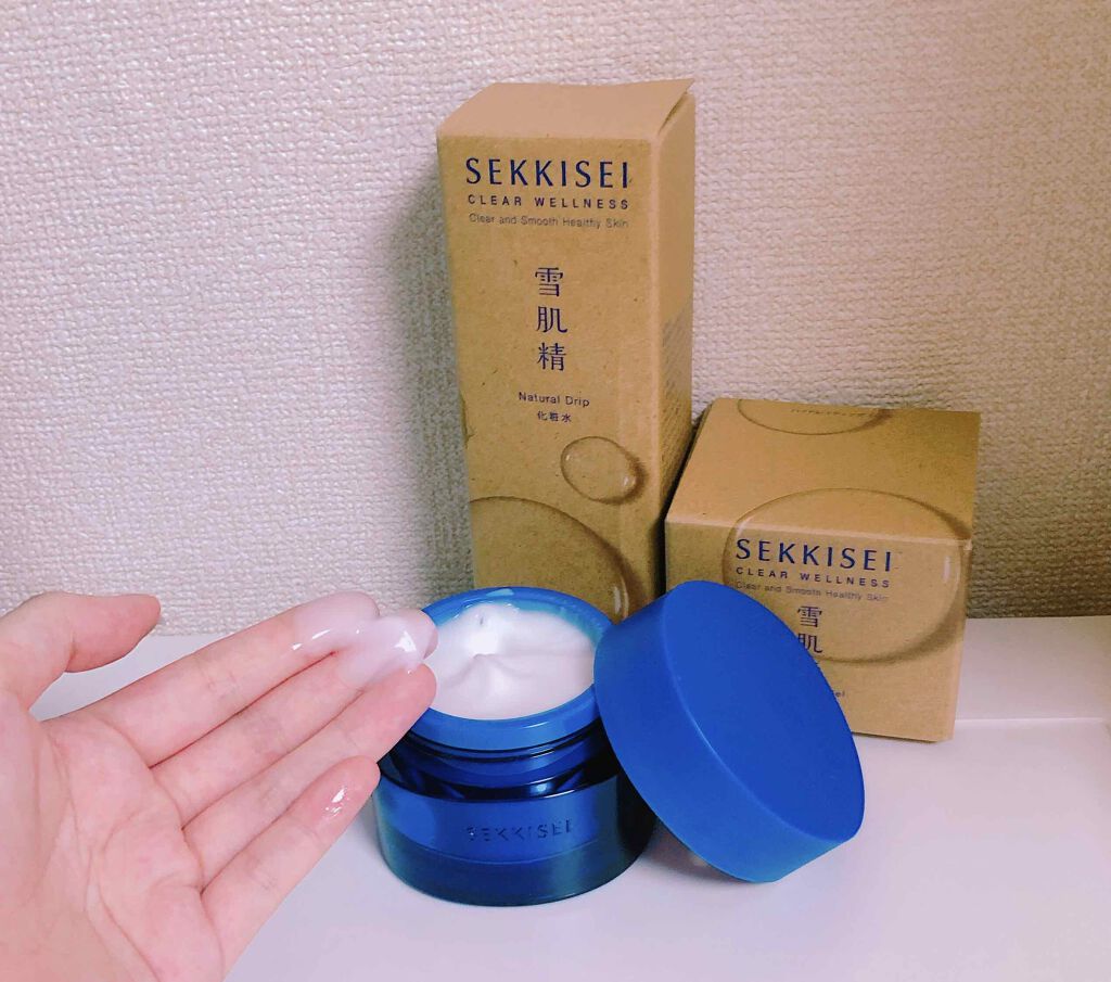 クリアウェルネス ハイドレイティング ジェル/雪肌精/フェイスクリームを使ったクチコミ（3枚目）