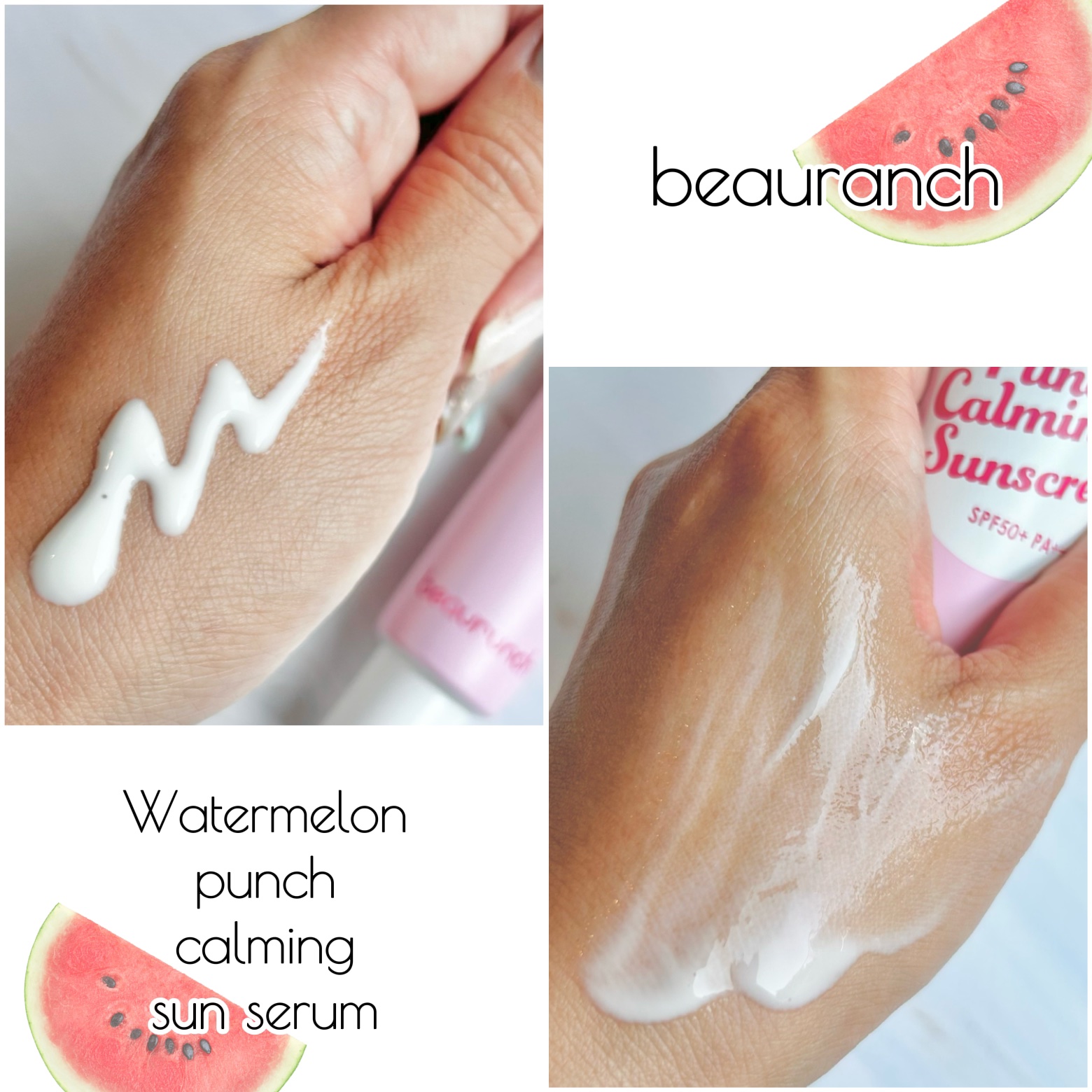 ウォーターメロン パンチ カミング サンスクリーン / スイカサンクリーム / SPF 50+ PA++++  /ビューランチ/日焼け止めクリームを使ったクチコミ（3枚目）