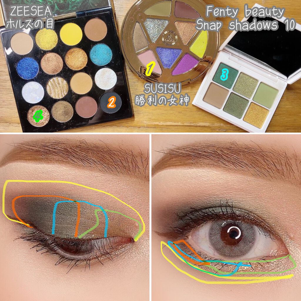 大英博物館 エジプトシリーズ アイシャドウパレット/ZEESEA/アイシャドウパレットを使ったクチコミ(5枚目)