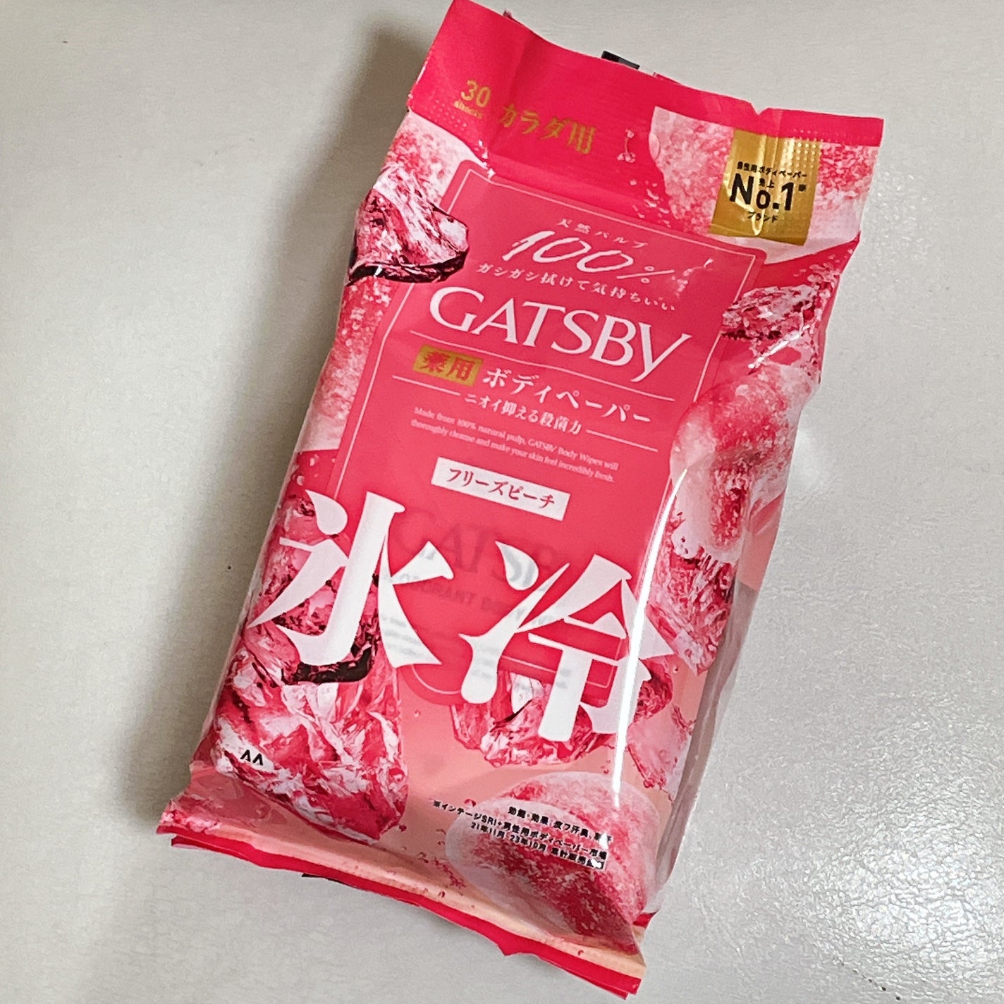アイスデオドラント ボディペーパーN フリーズピーチ/ギャツビー/ボディシートを使ったクチコミ(1枚目)
