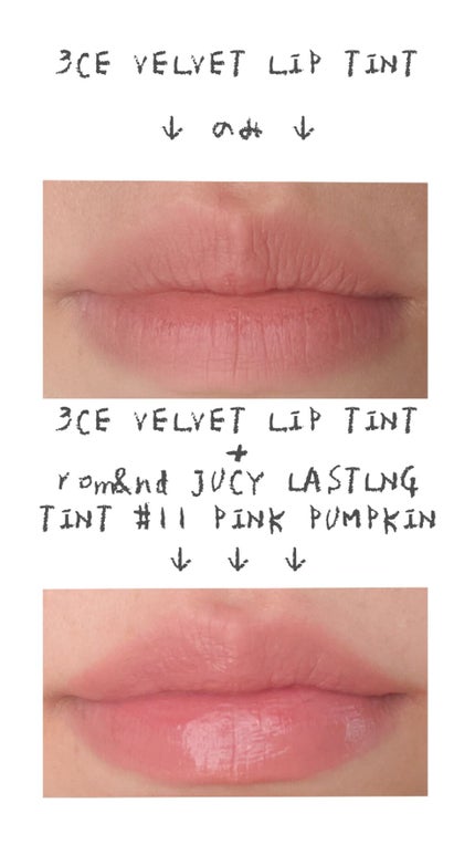 3CE ベルベット リップティント/3CE/リップティントを使ったクチコミ(4枚目)
