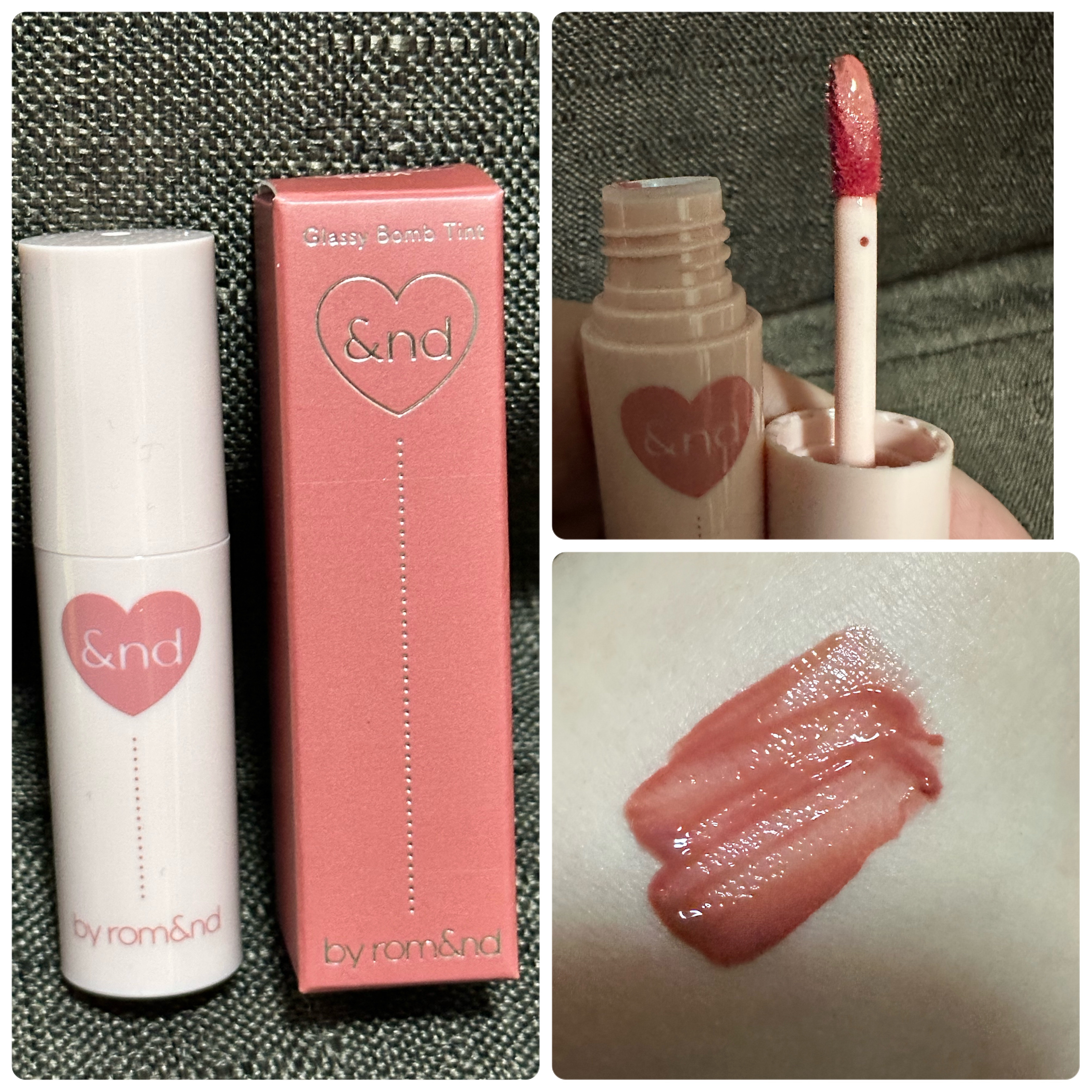 アンドバイロムアンド　グラッシーボムティント/&nd by rom&nd/リップティントを使ったクチコミ（1枚目）