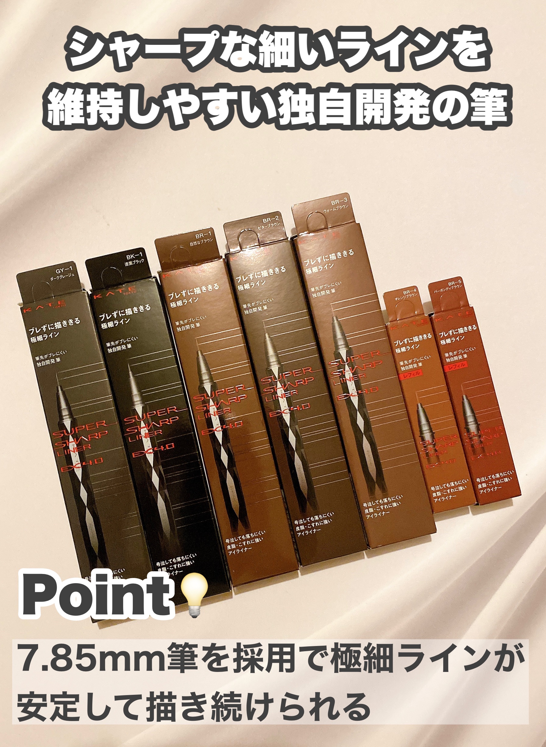 スーパーシャープライナーEX4.0/KATE/リキッドアイライナーを使ったクチコミ（2枚目）