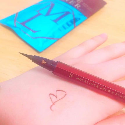 モテライナー リキッド ブラウンブラック/UZU BY FLOWFUSHI/リキッドアイライナーを使ったクチコミ(2枚目)