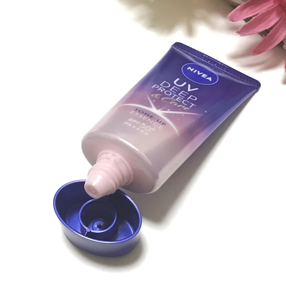 ニベアUV ディープ プロテクト＆ケア トーンアップ エッセンス/ニベア/日焼け止めローションを使ったクチコミ（3枚目）