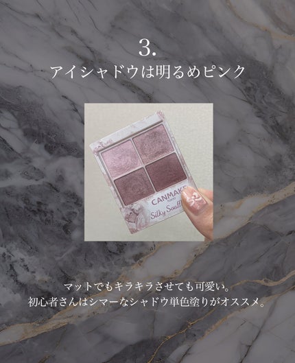 シルキースフレアイズ/キャンメイク/アイシャドウパレットを使ったクチコミ(4枚目)