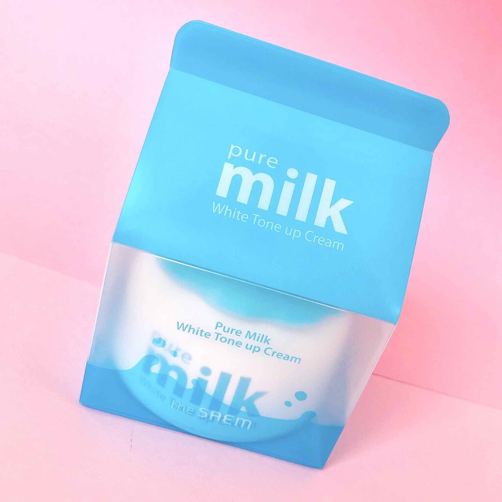 pure milk White Tone up Cream/the SAEM/化粧下地を使ったクチコミ（1枚目）