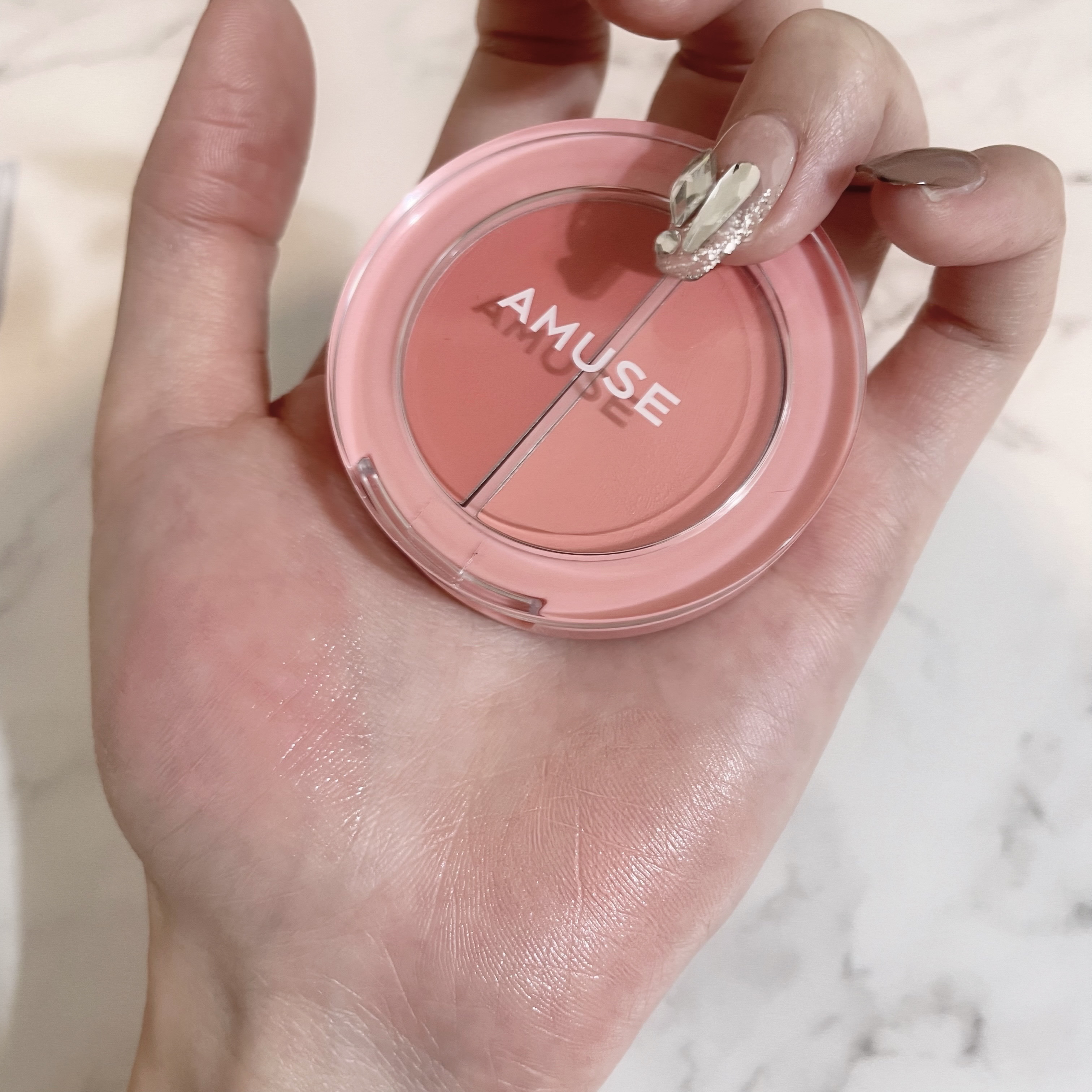 リップ＆チークヘルシーバーム/AMUSE/ジェル・クリームチークを使ったクチコミ（3枚目）