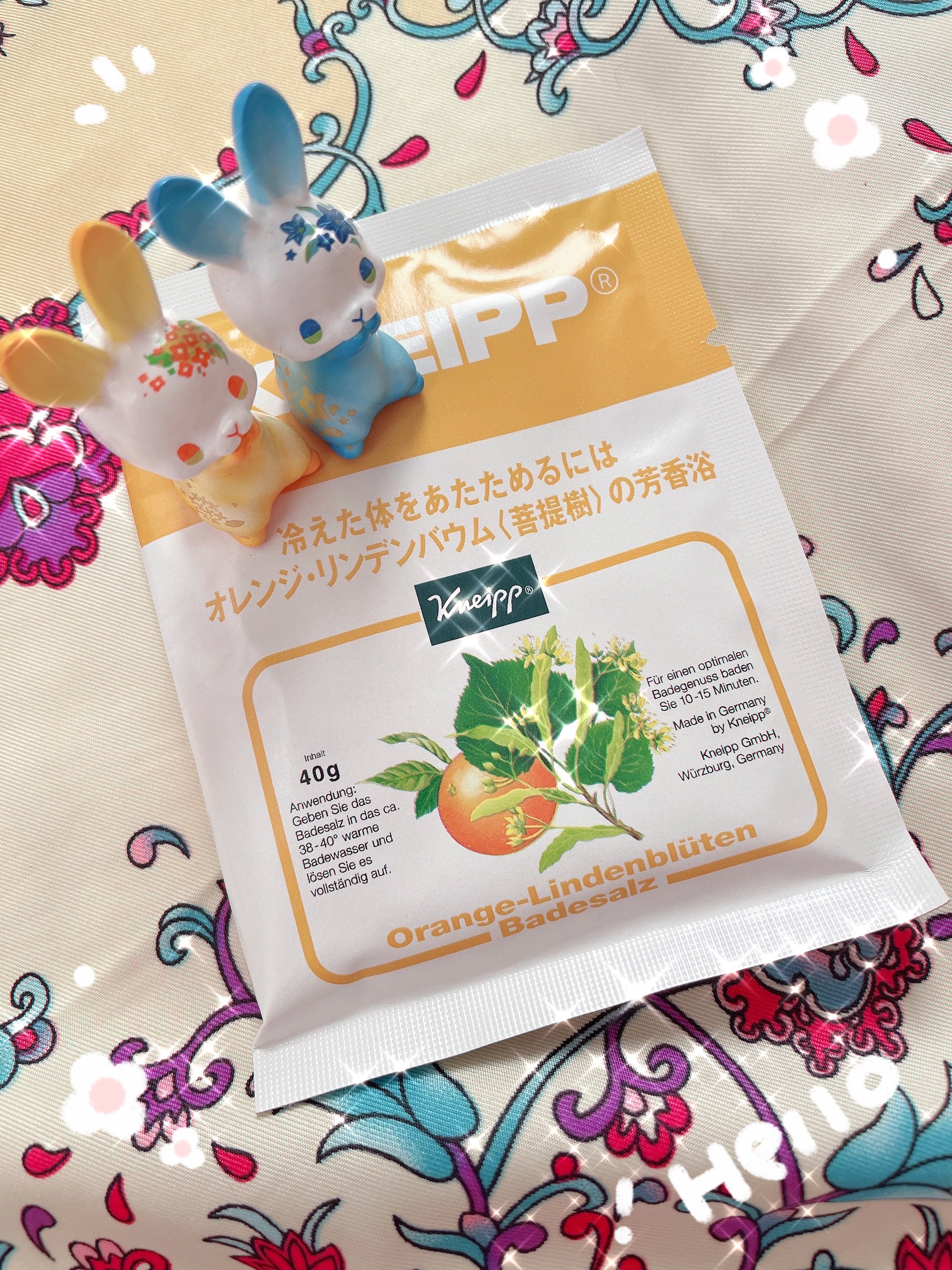 クナイプ バスソルト オレンジ・リンデンバウム<菩提樹>の香り/クナイプ/無機塩系入浴剤を使ったクチコミ（2枚目）