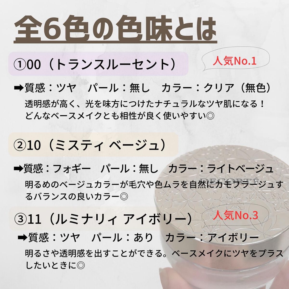 フェイスパウダー/DECORTÉ/ルースパウダーを使ったクチコミ(3枚目)