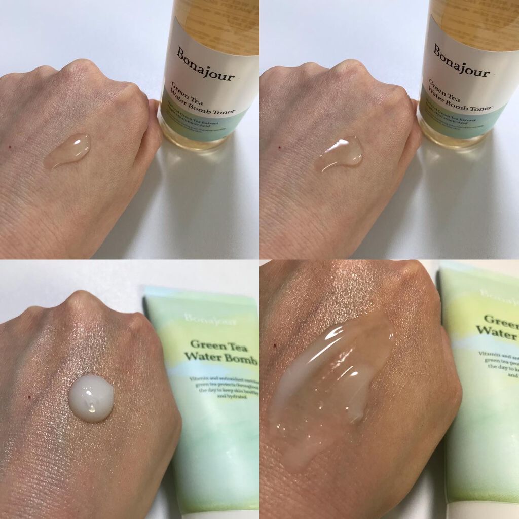 グリーンティーウォーターボム/Bonajour/フェイスクリームを使ったクチコミ(2枚目)