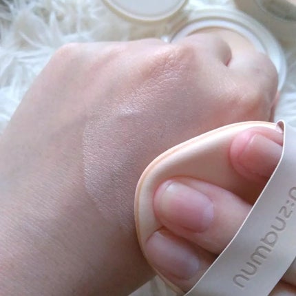 3番 ノーファンデ陶器肌トーンアップクッション/numbuzin/クッションファンデーションを使ったクチコミ(4枚目)