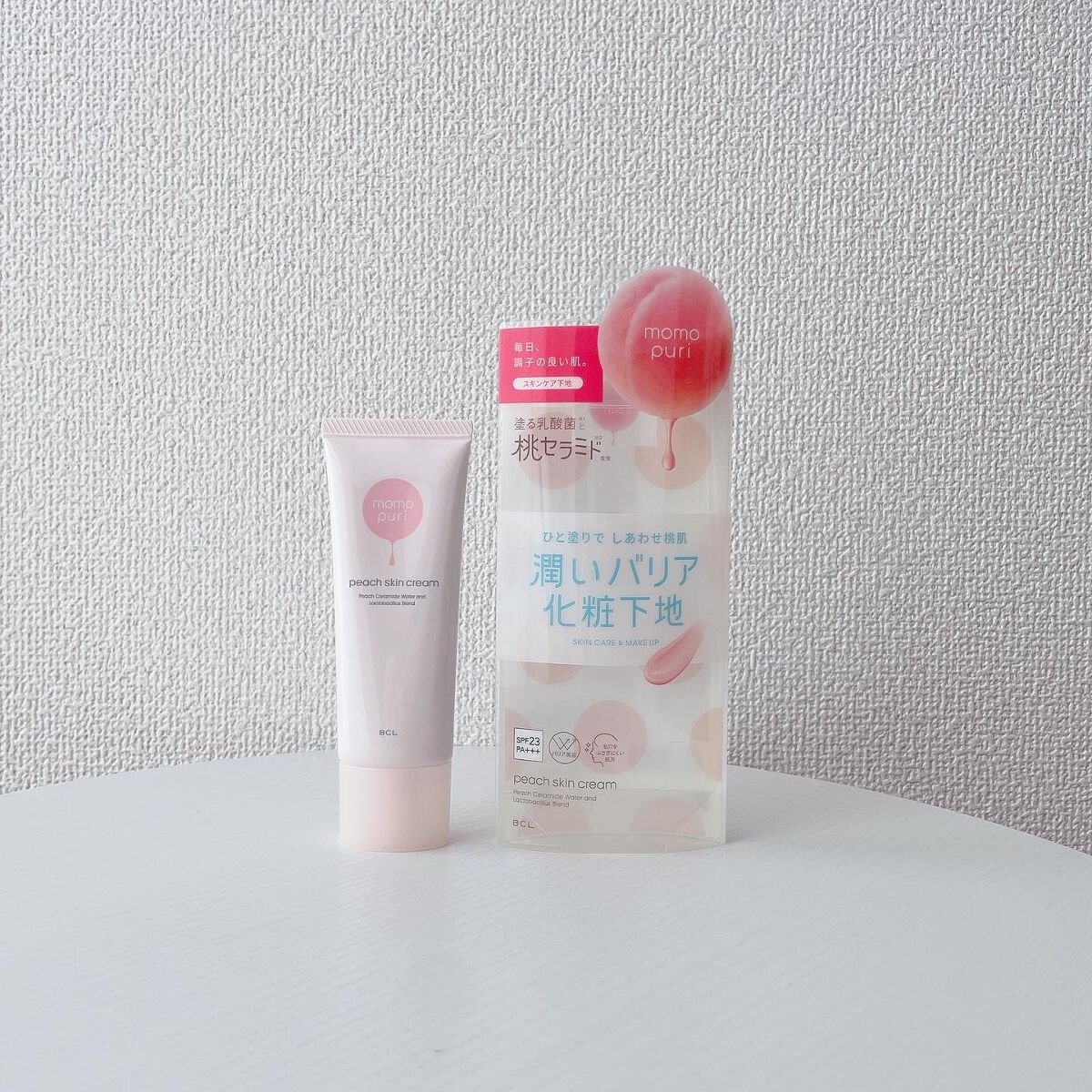 しあわせの桃肌クリーム/ももぷり/化粧下地を使ったクチコミ（1枚目）