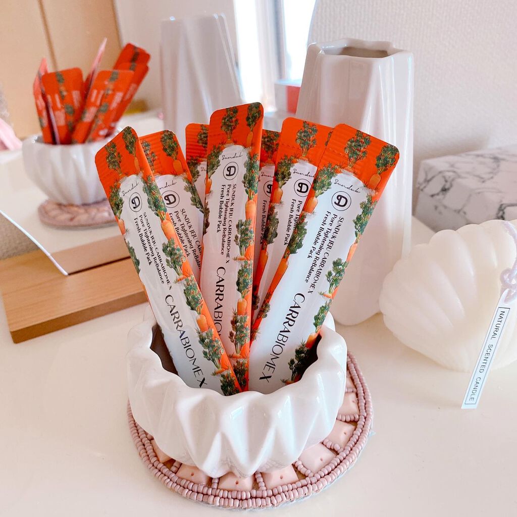 キャロットバブルパック/SUNDUK JEJU/洗い流すパック・マスクを使ったクチコミ(6枚目)