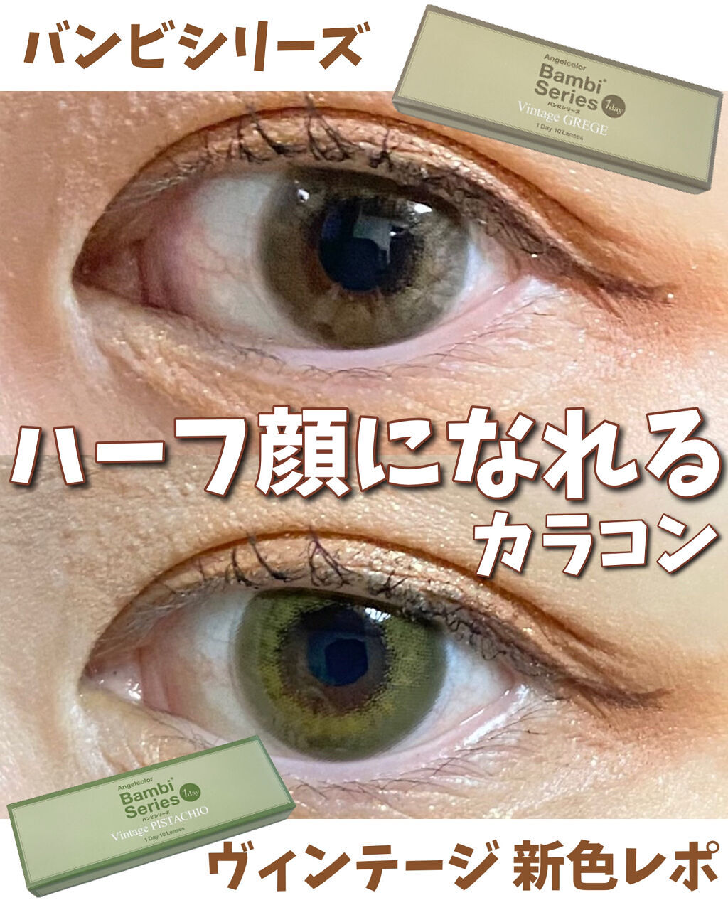 Angelcolor Bambi Series Vintage 1day/AngelColor/ワンデー（１DAY）カラコンを使ったクチコミ（1枚目）