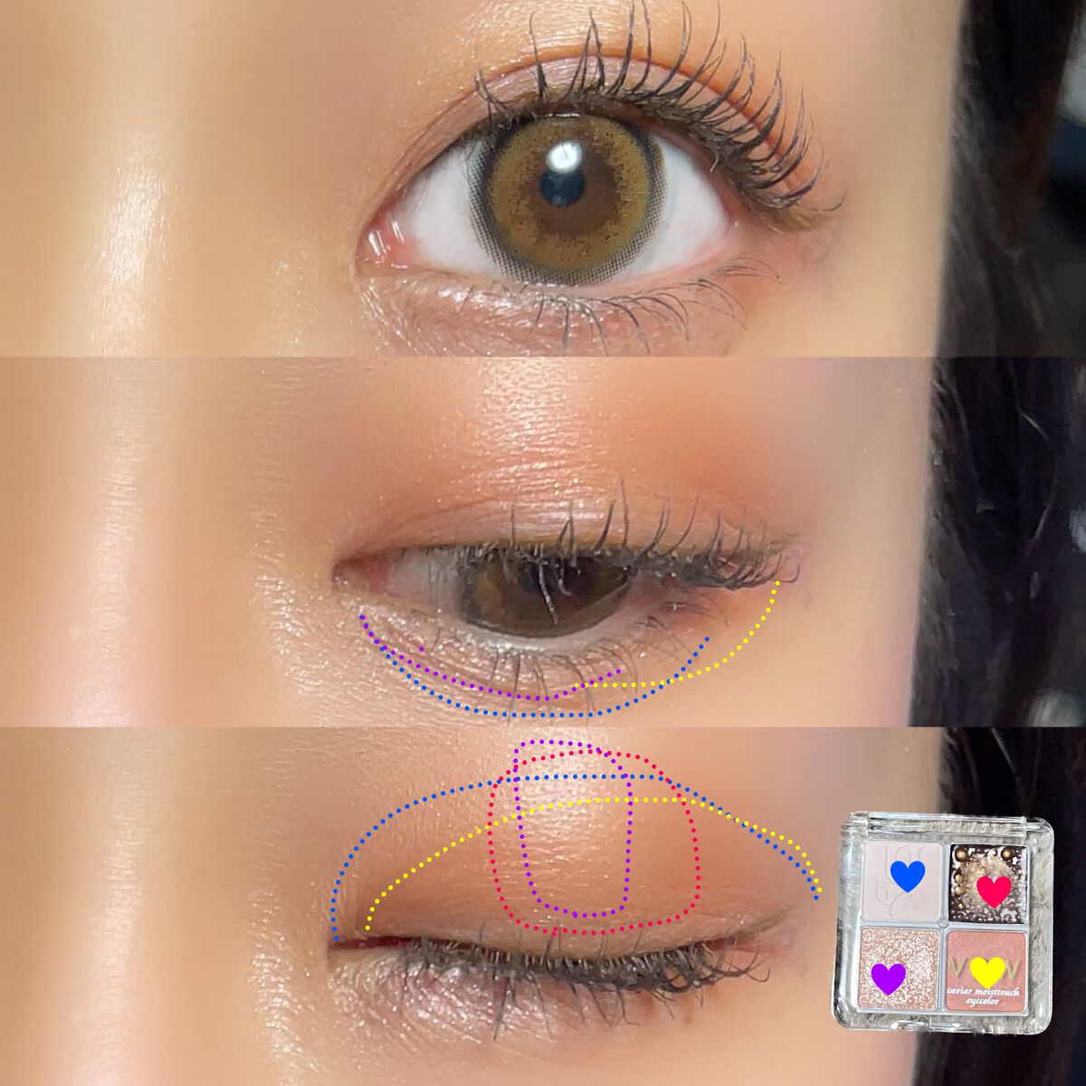 キャビアモイストタッチアイカラー /VOW/アイシャドウパレットを使ったクチコミ(2枚目)