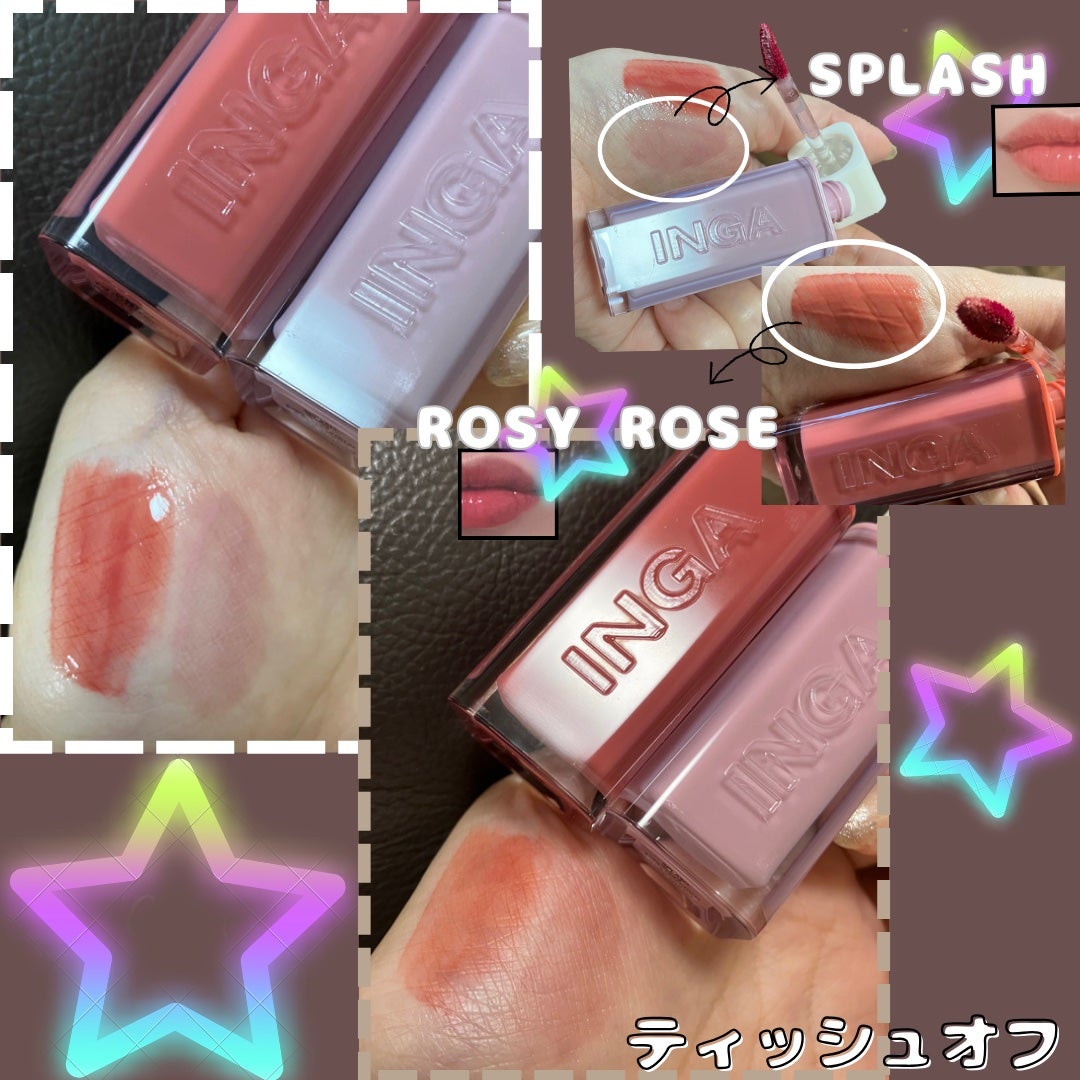 ウォーターグローリップティント/INGA/リップティントを使ったクチコミ(2枚目)