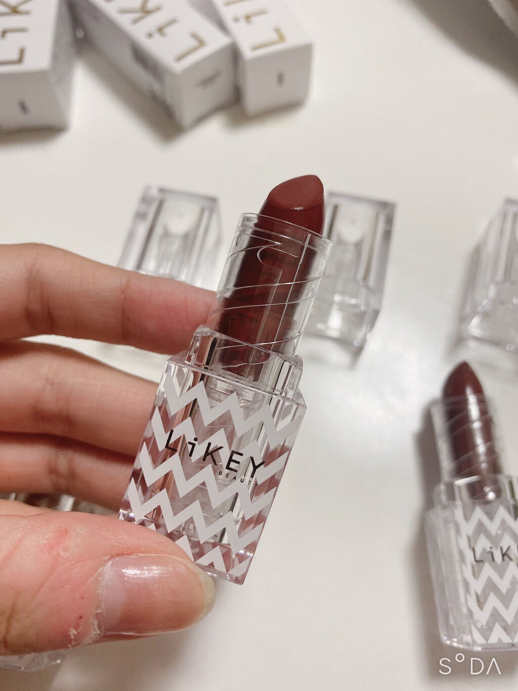 スムースフィットリップスティック/LiKEY BEAUTY/口紅を使ったクチコミ(3枚目)