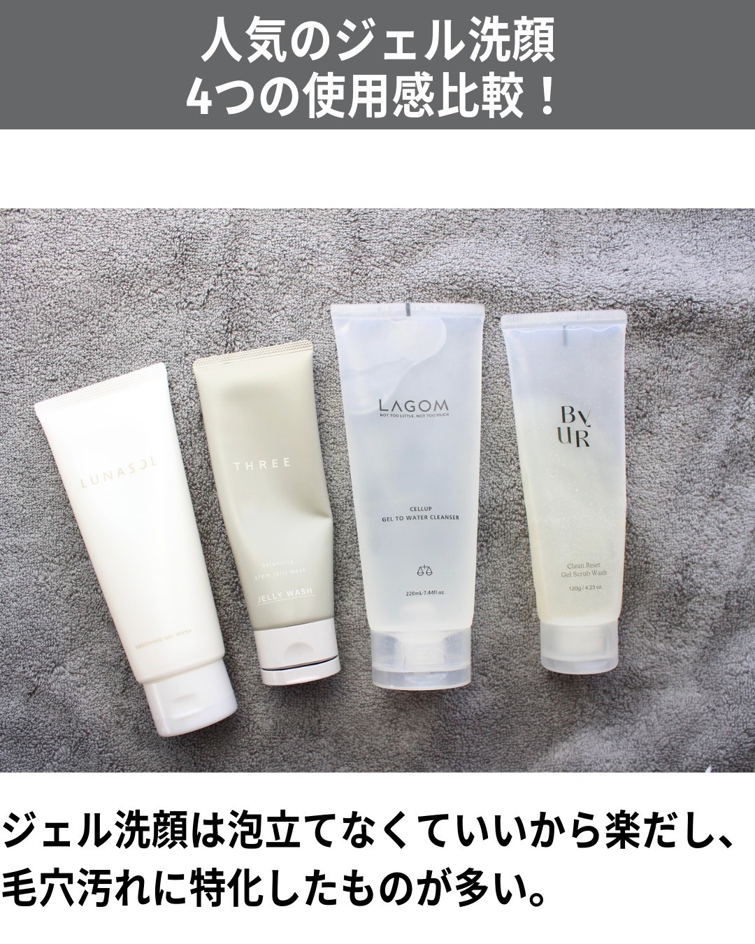 THREE バランシングステム ジェリー ウォッシュ/THREE/その他洗顔料を使ったクチコミ（2枚目）