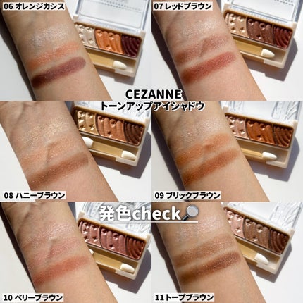 トーンアップアイシャドウ/CEZANNE/アイシャドウパレットを使ったクチコミ(5枚目)