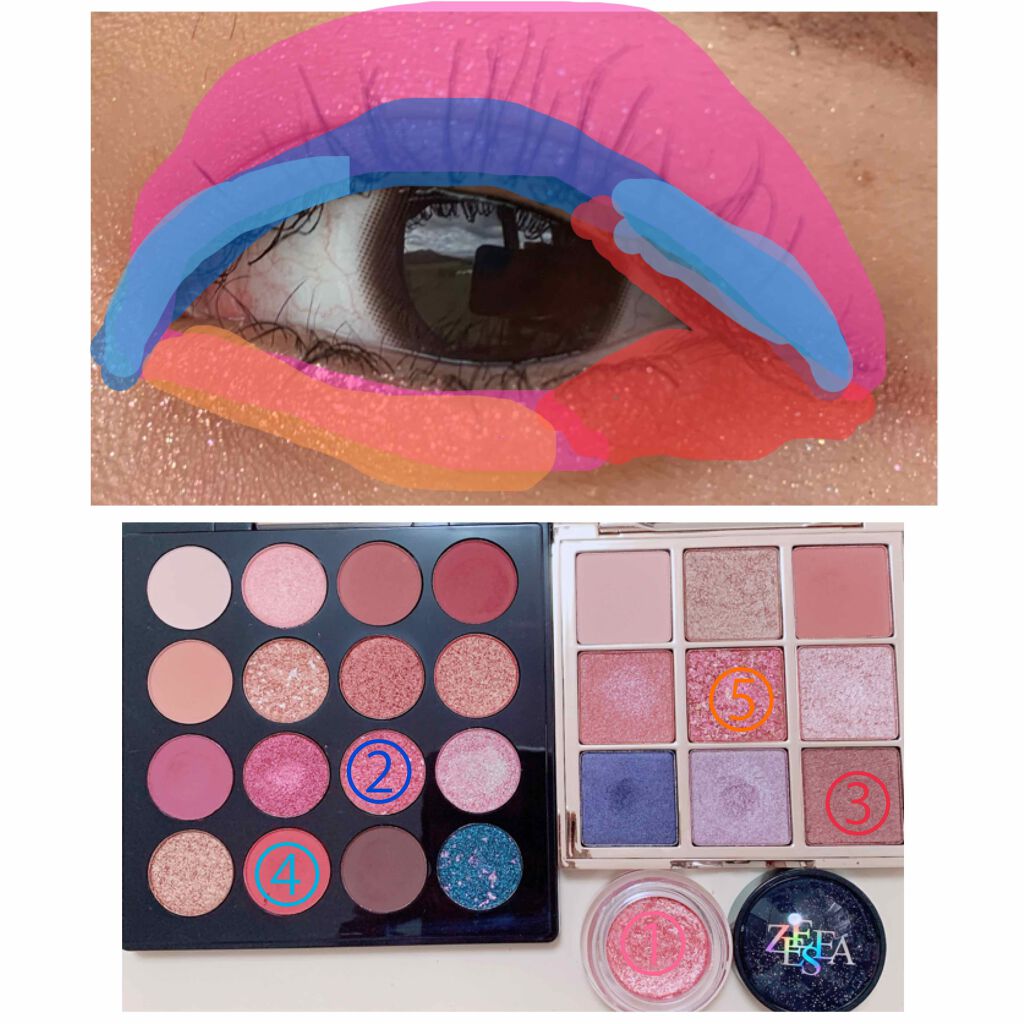 長相思シリーズ 9色アイシャドウパレット/CATKIN/アイシャドウパレットを使ったクチコミ(4枚目)