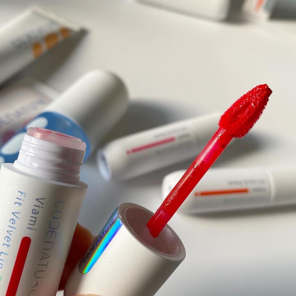 ビアミフィットベルベットリップティント/CODENATURE/リップティントを使ったクチコミ（2枚目）