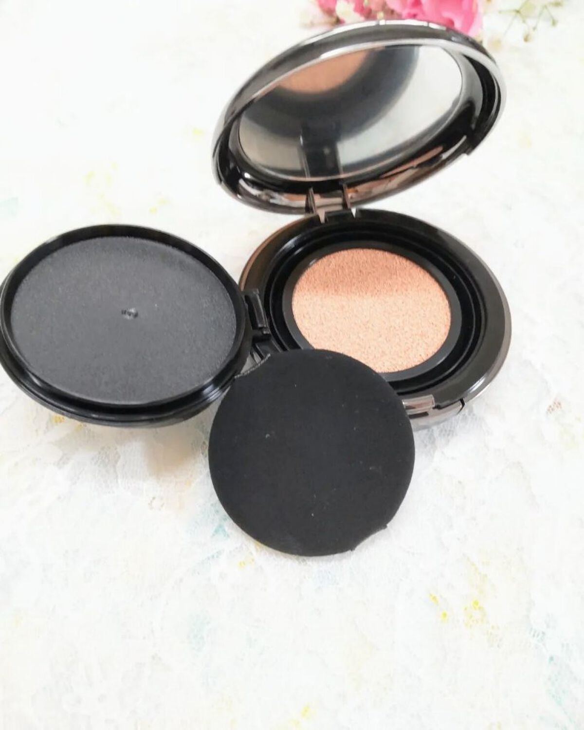 ハイパーカバーフィットクッション グラファイト/APRILSKIN/クッションファンデーションを使ったクチコミ(2枚目)