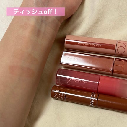 ジューシーラスティングティント/rom&nd/リップティントを使ったクチコミ(5枚目)