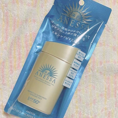 今回は日焼け止めの
紹介になります❤️

商品名が
アネッサ パーフェクトUV 
スキンケアミルク N
SPF50＋ PA＋＋＋＋
60ml
になります❤️

アネッサの日焼け止めがなんだかんだ
いちば