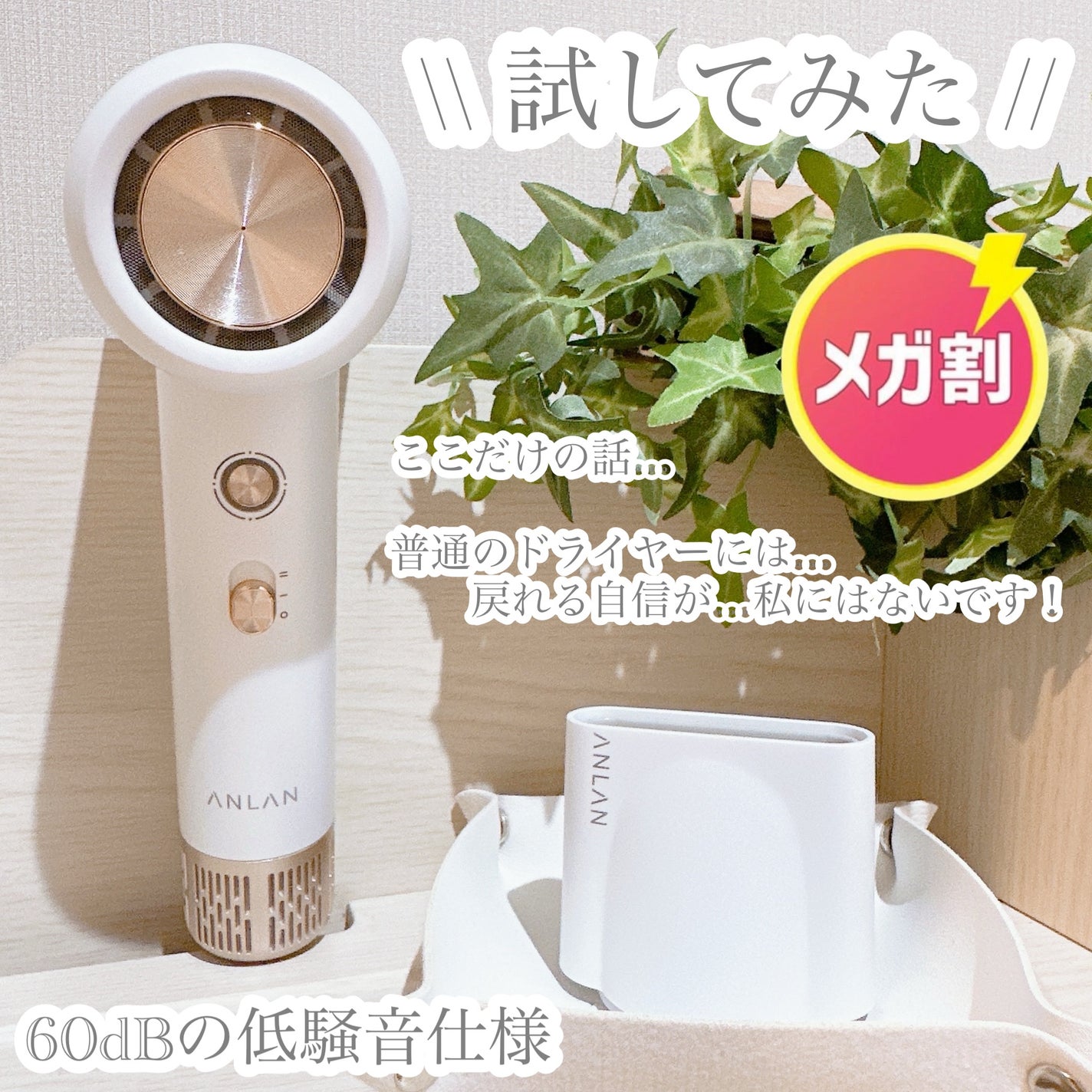 ダブルケアドライヤーse/ANLAN/ドライヤーを使ったクチコミ(1枚目)