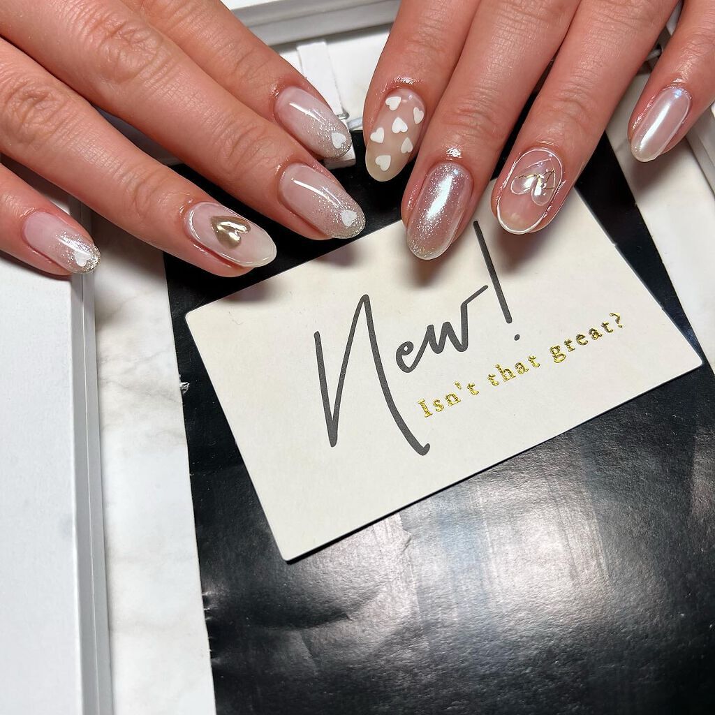 cst on LIPS 「#whitenails#Valentine#ハートネイル💅#ネ..」(4枚目)