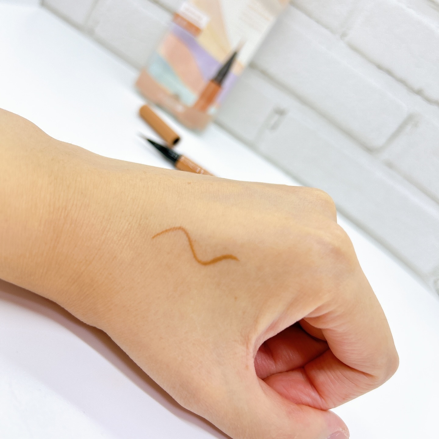 1DAY TATTOO リキッドアイライナー 11 ピュアサンドベージュ/K-パレット/リキッドアイライナーを使ったクチコミ（3枚目）