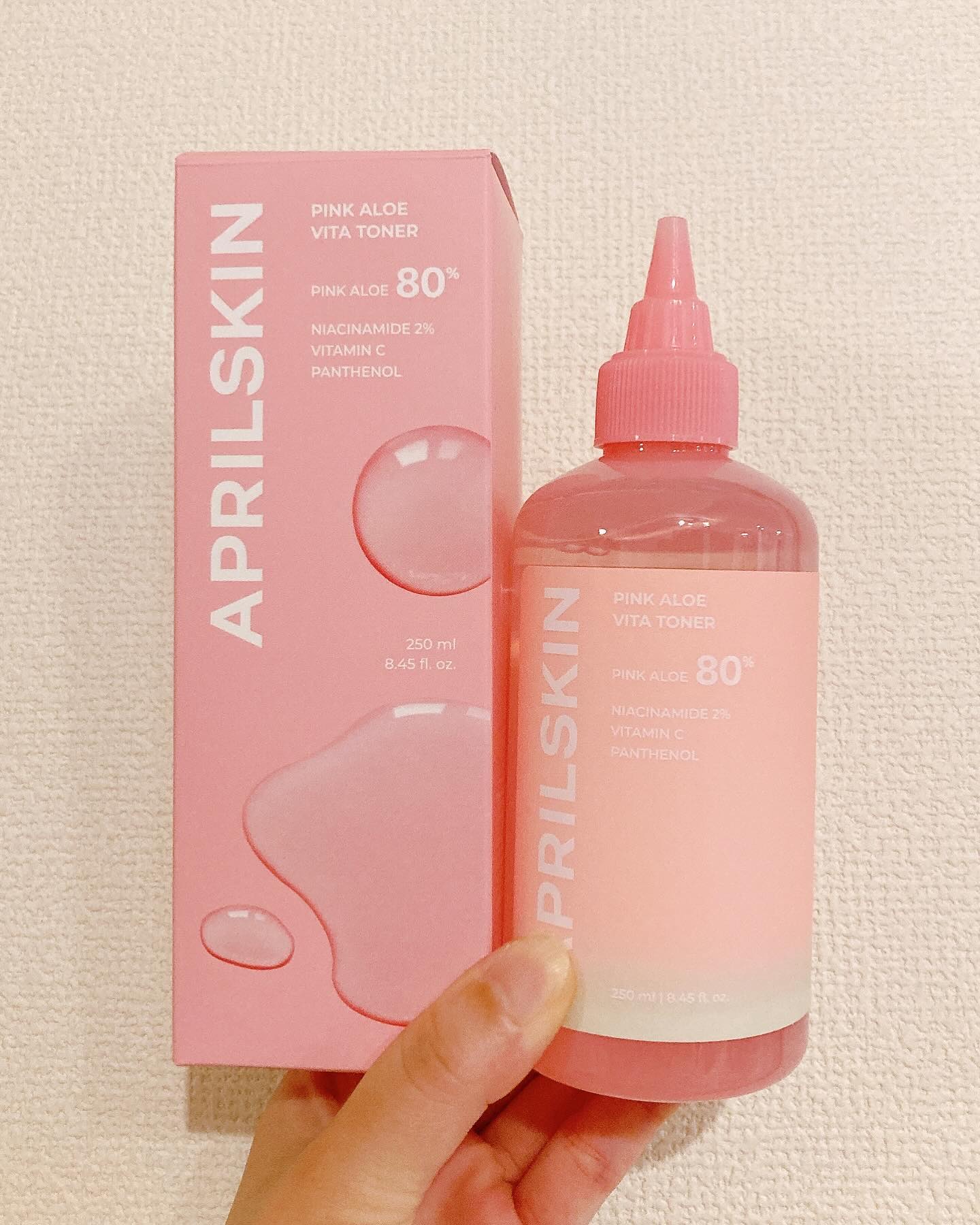 ピンクアロエビタトナー/APRILSKIN/化粧水を使ったクチコミ（3枚目）