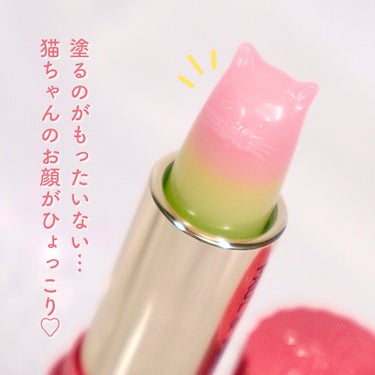 PAUL & JOE BEAUTE リップスティック トリートメント CSのクチコミ「ポルジョの猫ちゃんリップが
可愛すぎてポチってしまった😮‍💨
 
猫ちゃんの形をしたリップは
.....」（3枚目）