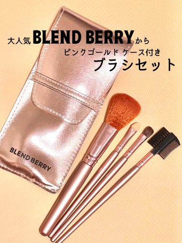 コスメブラシ 4本セット/BLEND BERRY/メイクブラシを使ったクチコミ（1枚目）