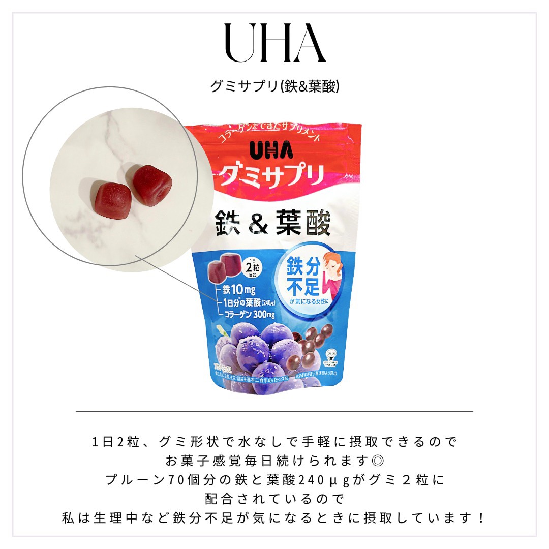 グミサプリ 鉄&葉酸/UHA味覚糖/健康サプリメントを使ったクチコミ（1枚目）