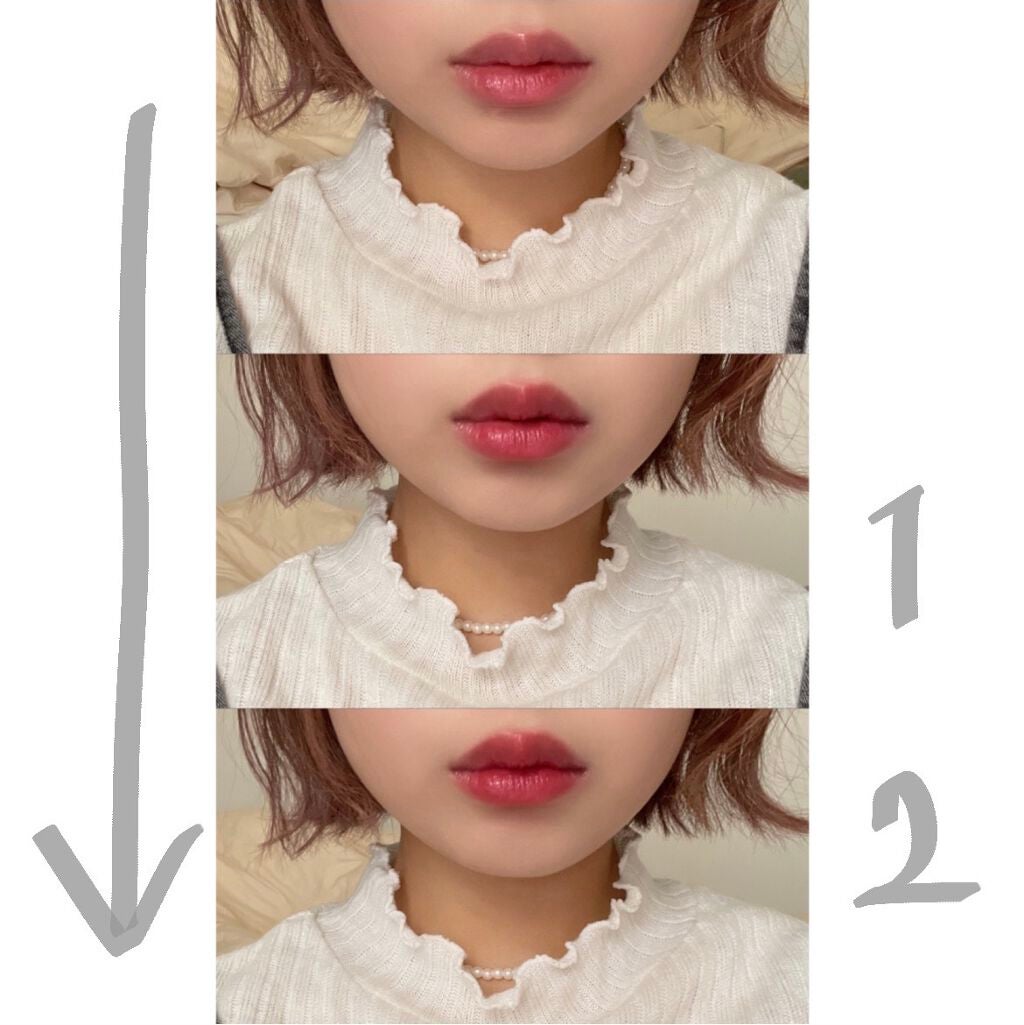 ジューシーラスティングティント/rom&nd/リップティントを使ったクチコミ(3枚目)